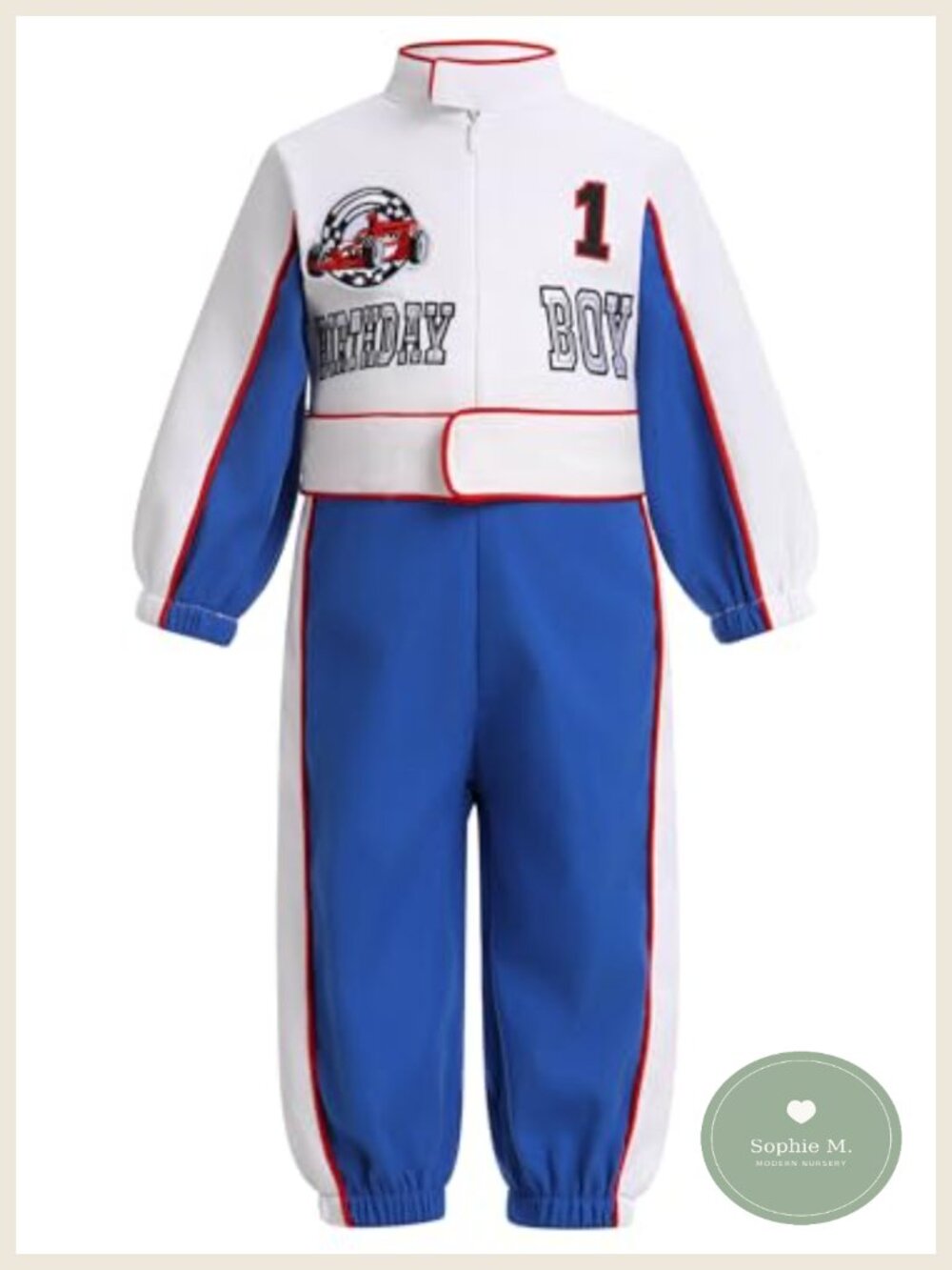 Baby Boy Race Car Driver Jumpsuit 1st 2nd Birthday Cake Smash Outfit